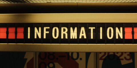 a close up of a sign on a train