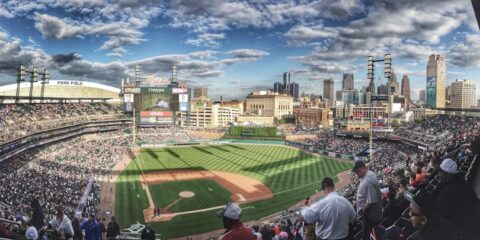 persons on game field stadium