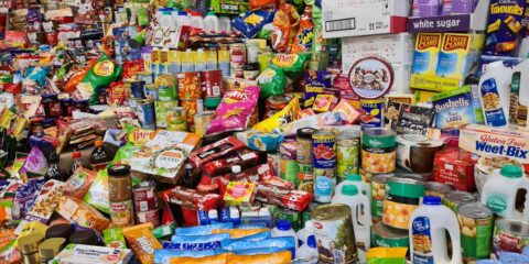 assorted plastic packs on display