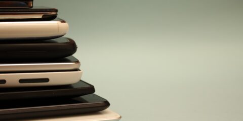 pile of smartphones