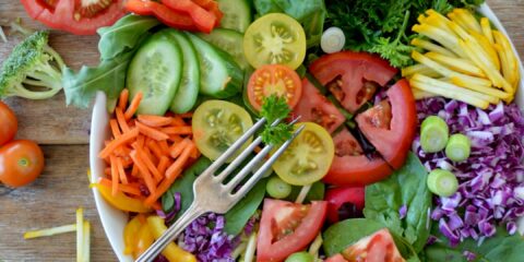 sliced vegetables on white ceramic plate