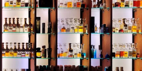 In-Person Study – Fragrance Lovers (New York City, NY) – Earn $300 a shelf filled with lots of bottles of liquor